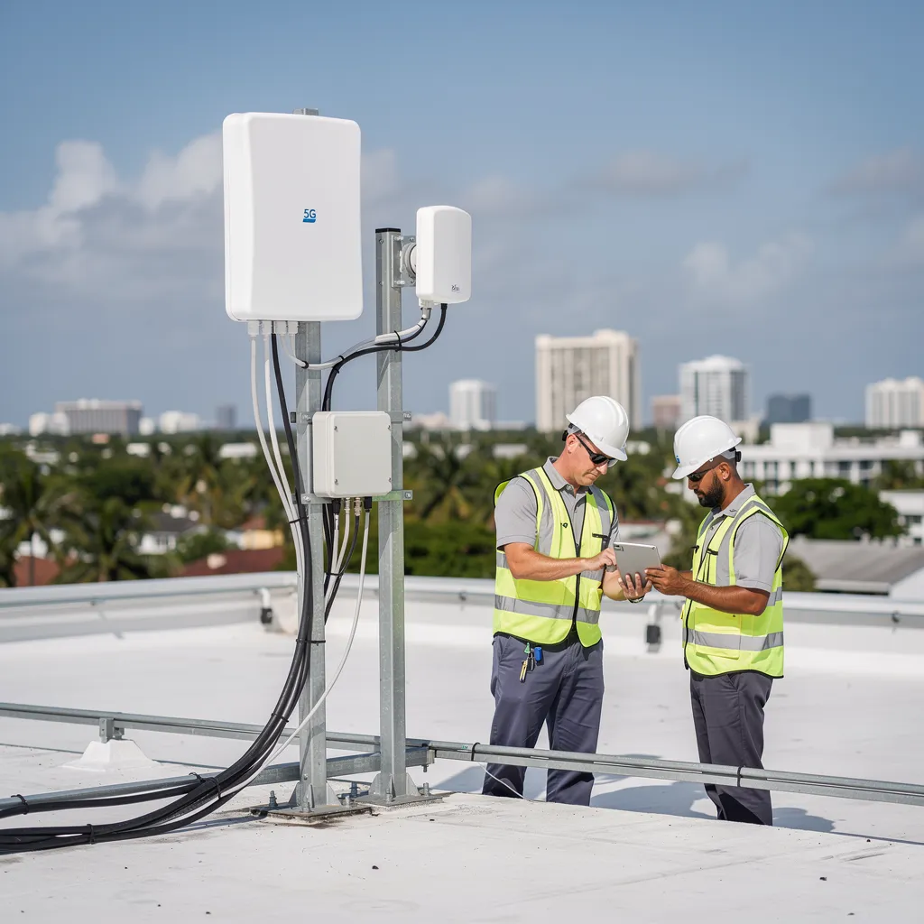 Wireless antenna on rooftop