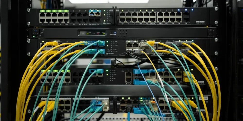 Network cables and fiber optic connections